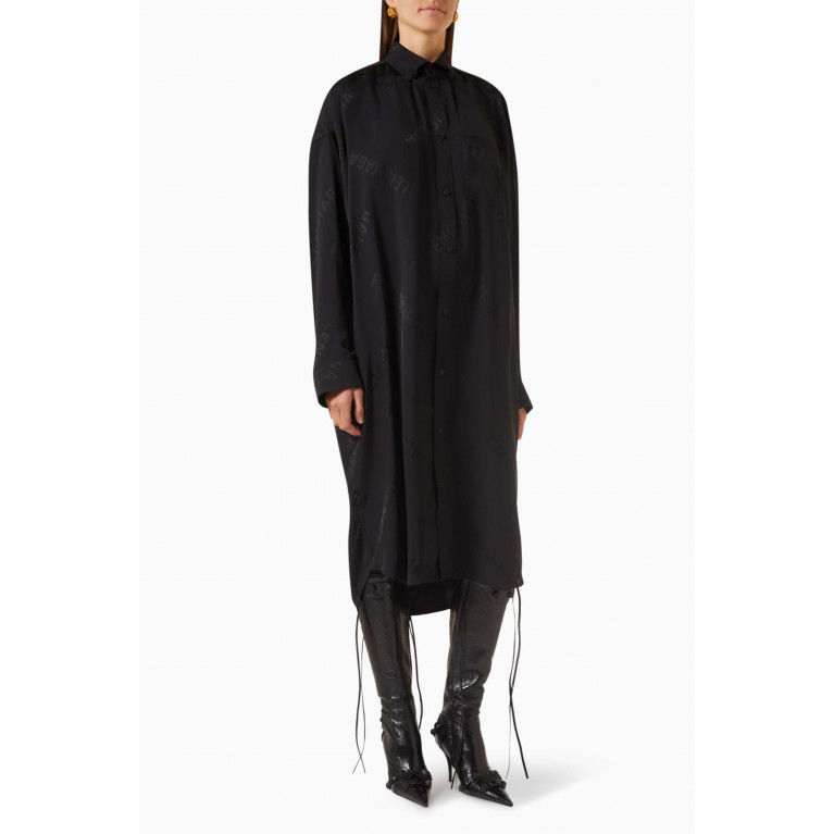 Balenciaga - Cocoon Midi Dress in Viscose Jacquard