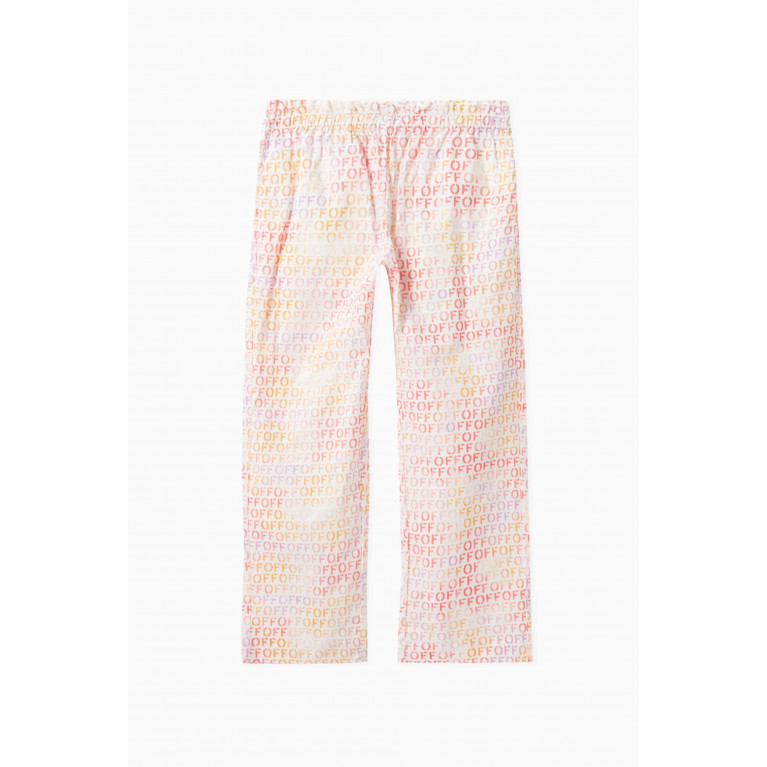 Off-White - Logo Print Trousers in Cotton