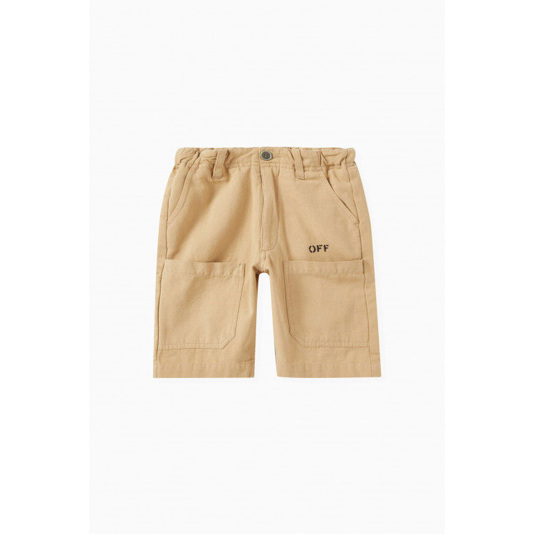 Off-White - Diagonal Outline Shorts in Cotton