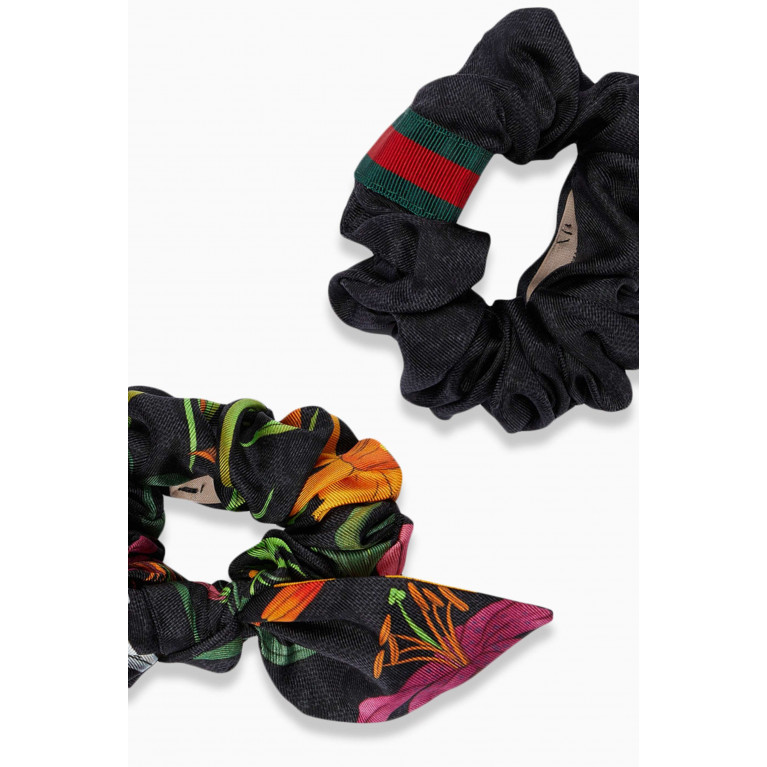 Gucci - GG Scrunchies in Silk, Set of 2