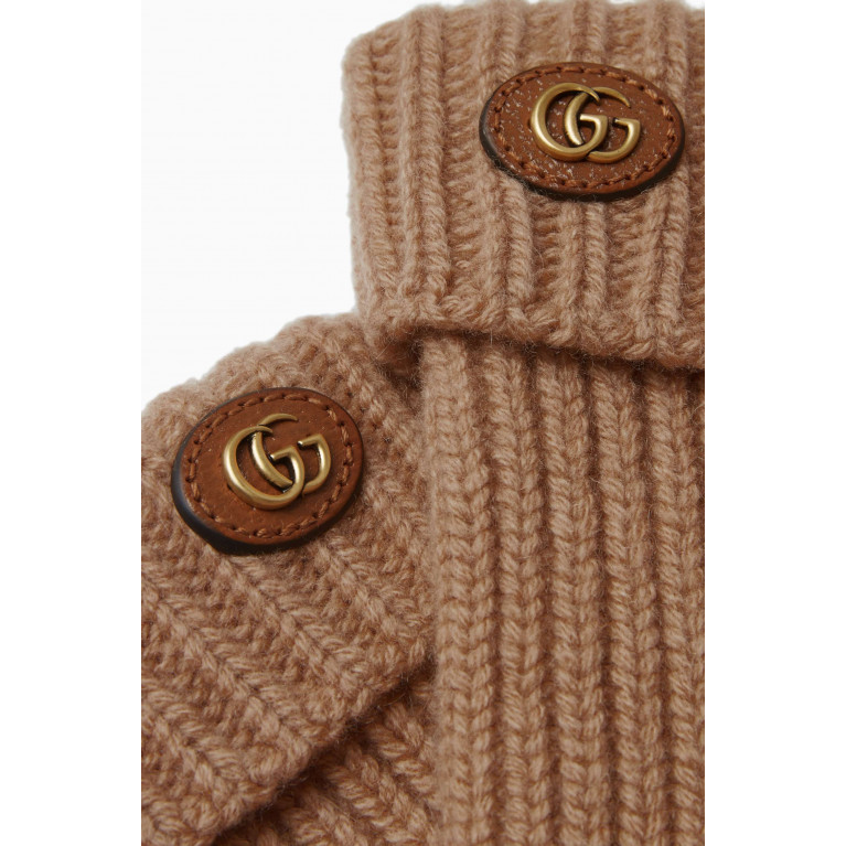 Gucci - Double G Gloves in Wool-cashmere Blend