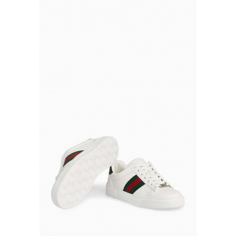 Gucci - Ace Web Sneakers in Leather