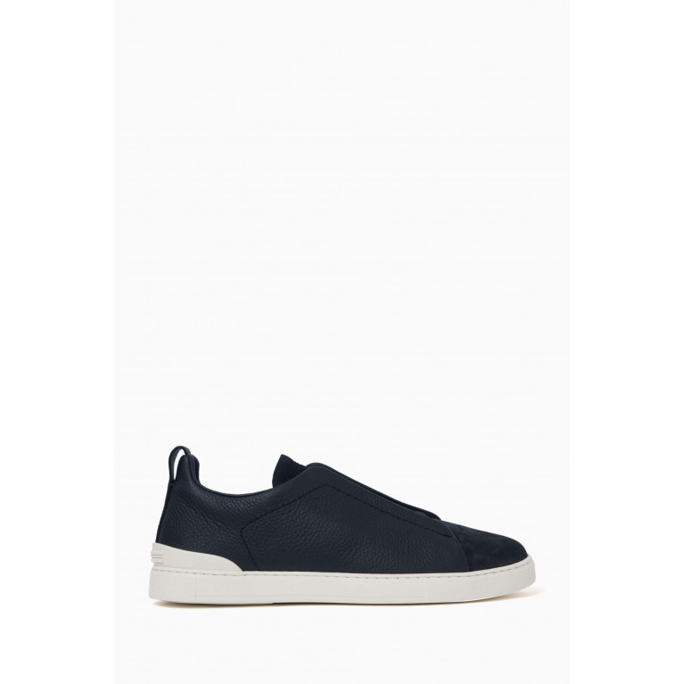 Zegna - Triple Stitch™ Low-top Sneakers in Grained Leather & Suede