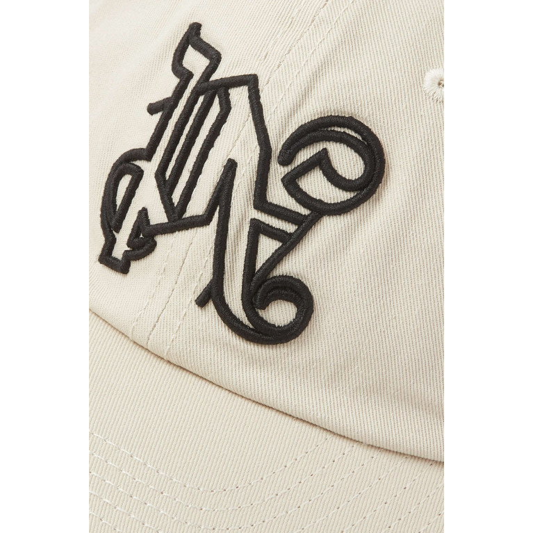 Palm Angels - Monogram Baseball Cap in Cotton Neutral