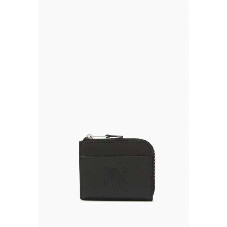 Palm Angels - Small Zip Wallet in Grained Leather