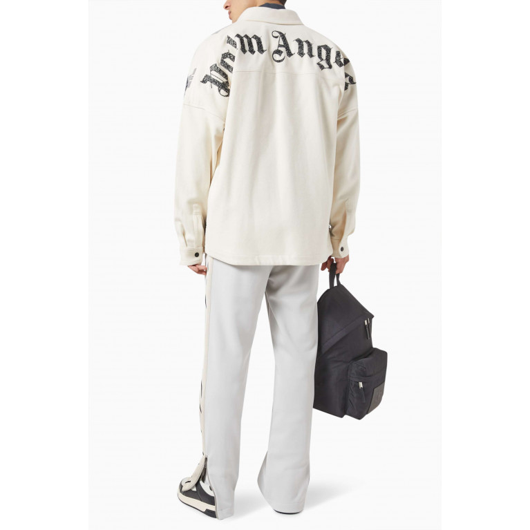 Palm Angels - Check Back Logo Overshirt in Cotton