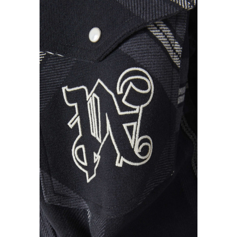 Palm Angels - Monogram Check Overshirt in Cotton