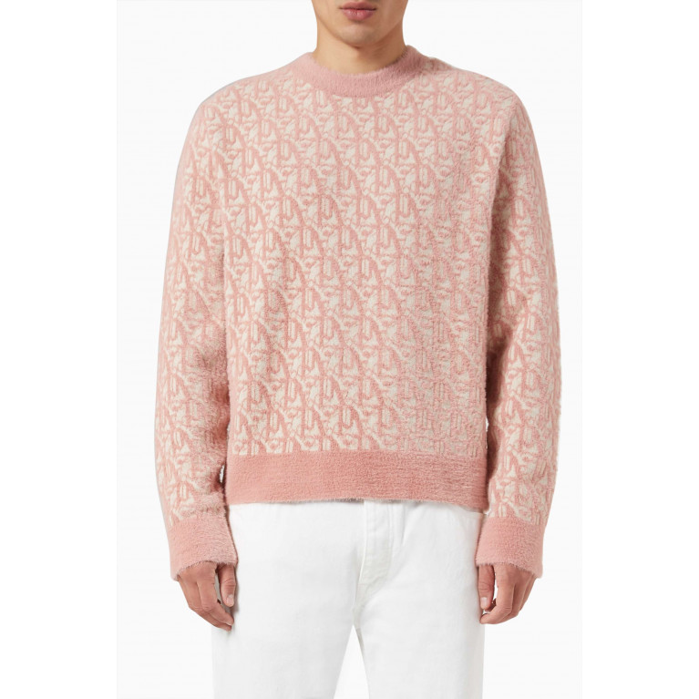 Palm Angels - Monogram Jacquard Sweater in Virgin Wool Blend Knit