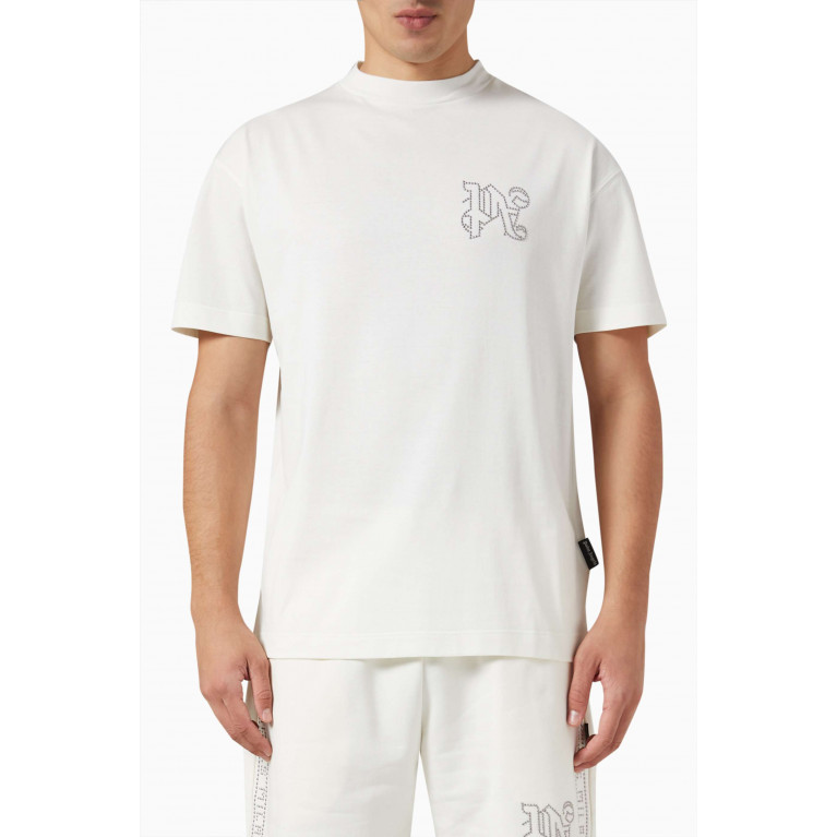 Palm Angels - Studded Monogram T-shirt in Cotton-jersey