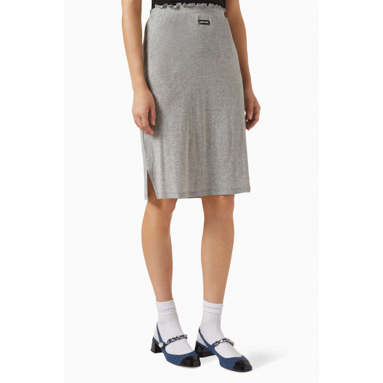 Miu Miu - Midi Skirt in Ribbed Jersey