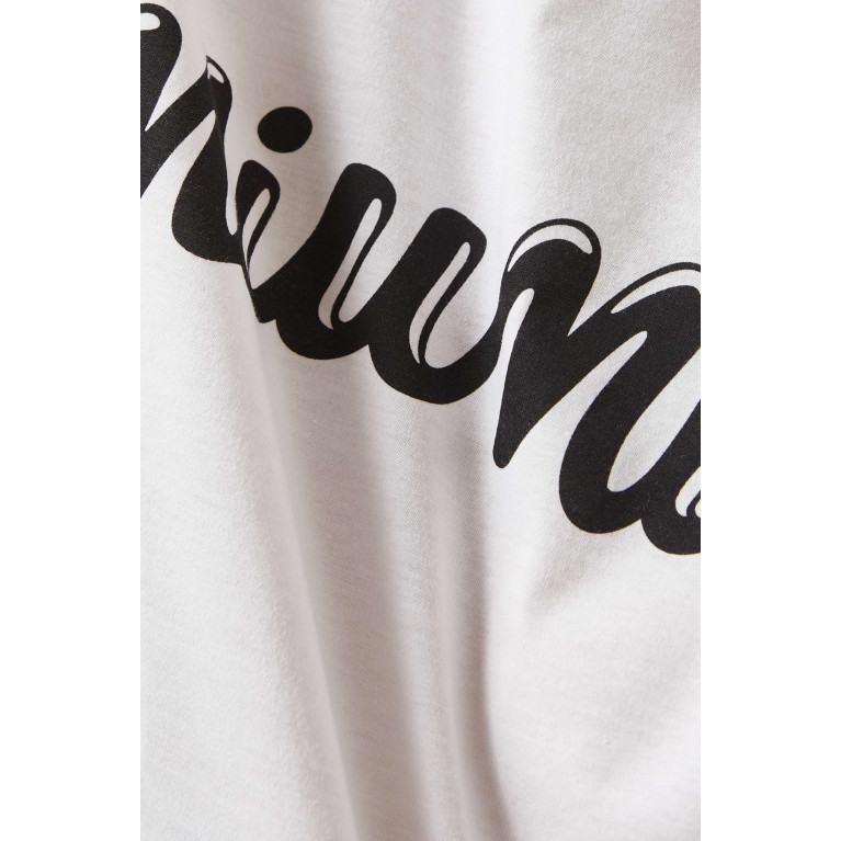 Miu Miu - Logo Print Crop Top in Cotton Jersey