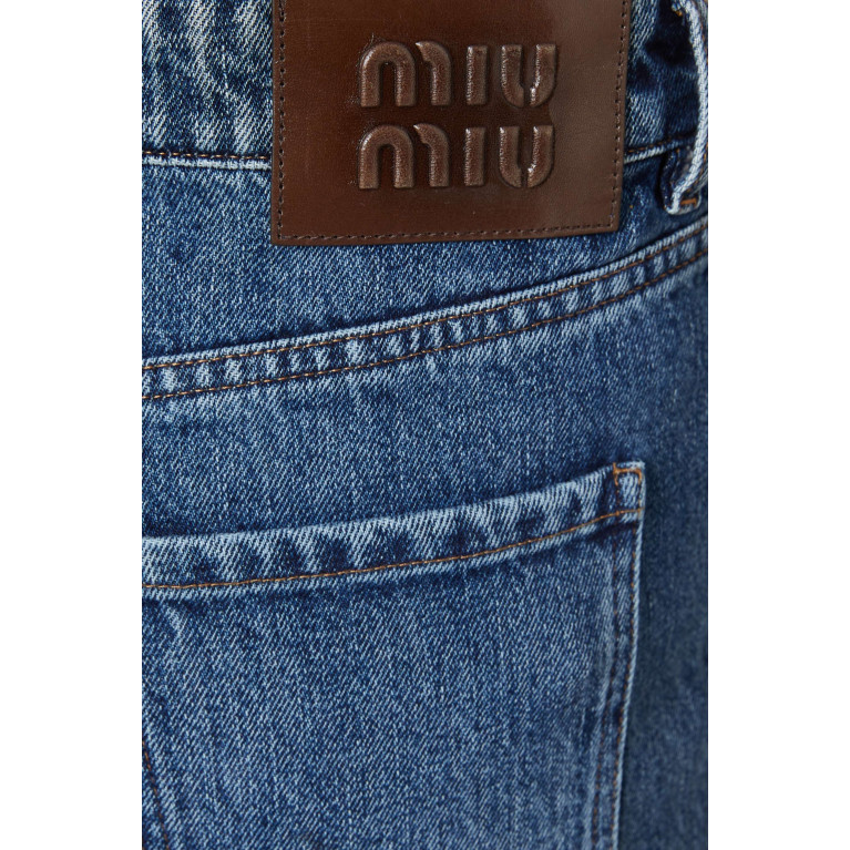 Miu Miu - Feathered-hem Jeans in Denim