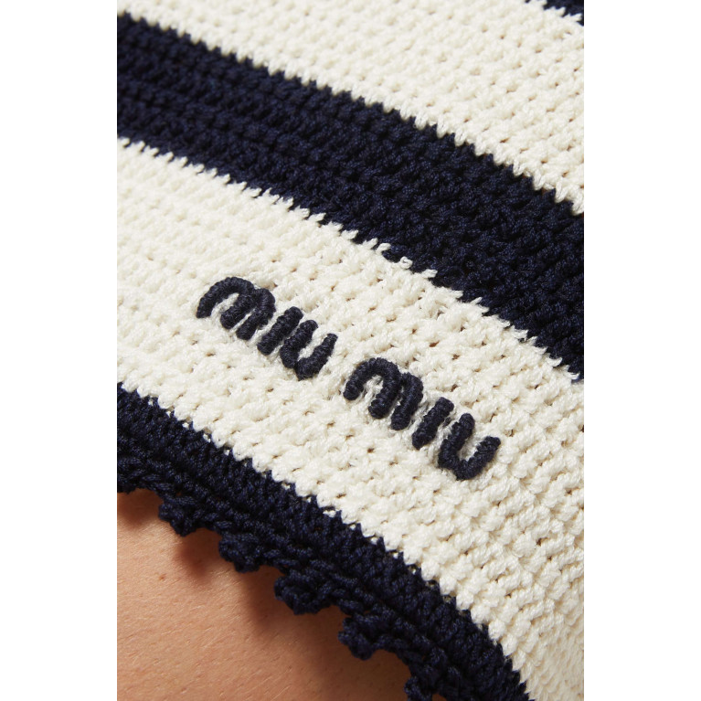 Miu Miu - Striped Knit Skirt in Cotton