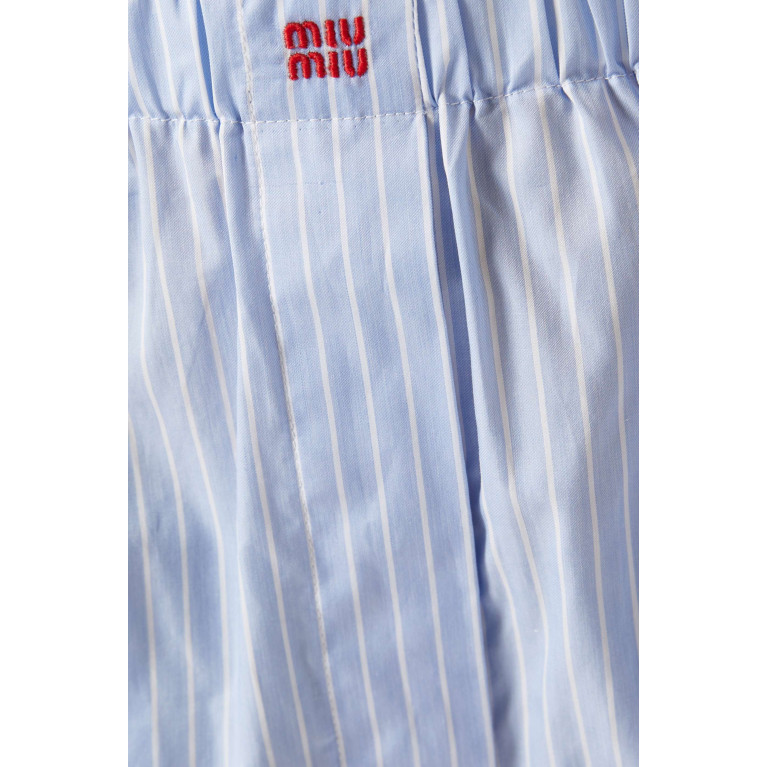 Miu Miu - Ribbed Knit Boxer Shorts in Cotton