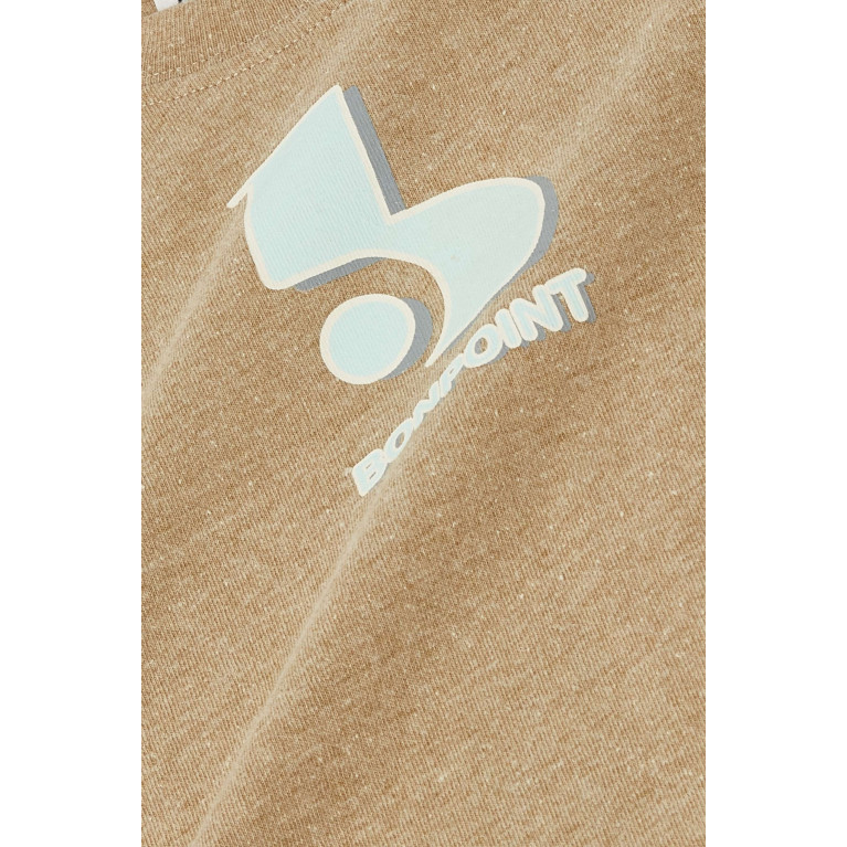 Bonpoint - Thibald Logo T-shirt in Recycled Cotton Blend Jersey