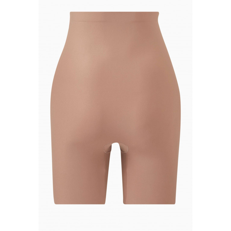 SKIMS - High-Waist Shorts in Stretch Nylon Brown