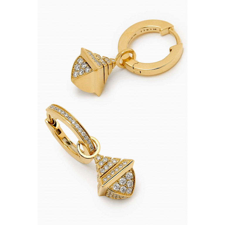 Marli - Cleo Mini Rev Diamond Drop Earrings in 18kt Gold