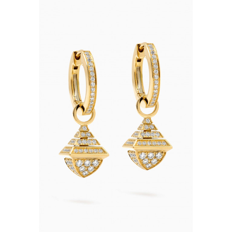 Marli - Cleo Mini Rev Diamond Drop Earrings in 18kt Gold