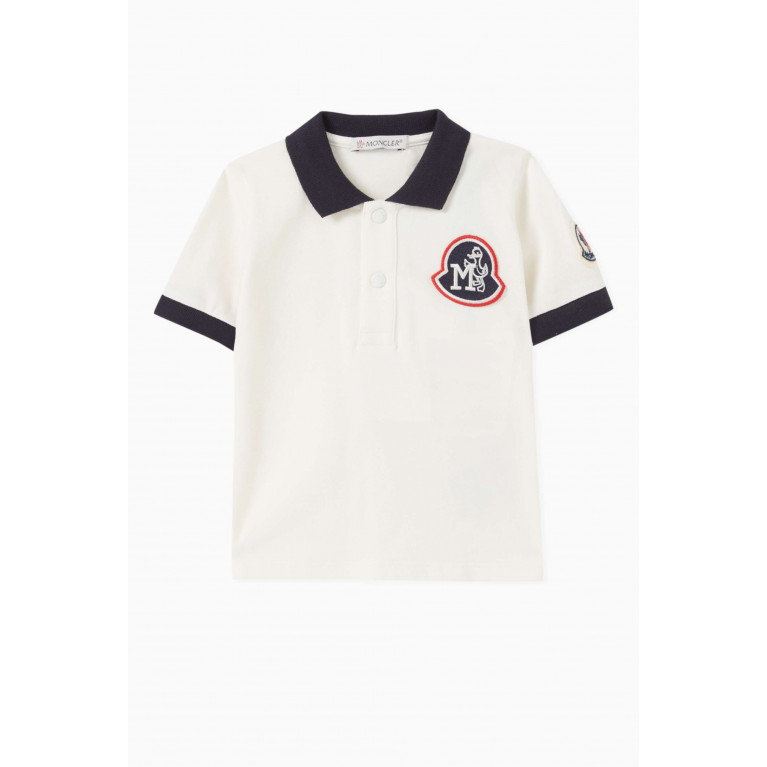 Moncler Enfant - Monogram Polo Shirt in Cotton Piqué
