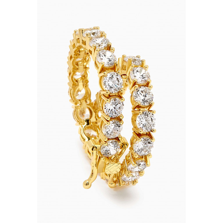 By Adina Eden - Classic Tennis Bracelet in 14kt Gold-plated Brass