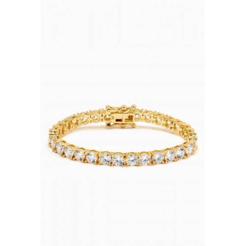 By Adina Eden - Classic Tennis Bracelet in 14kt Gold-plated Brass