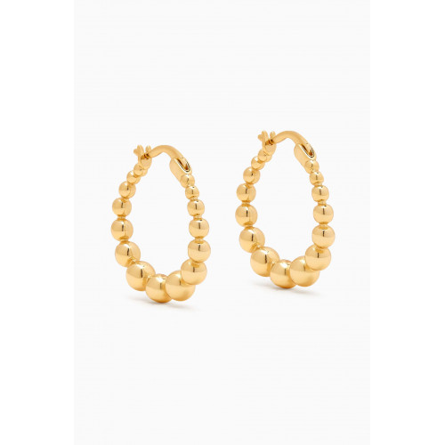 By Adina Eden - Graduated Hoop Earrings in 14kt Gold-plated Brass