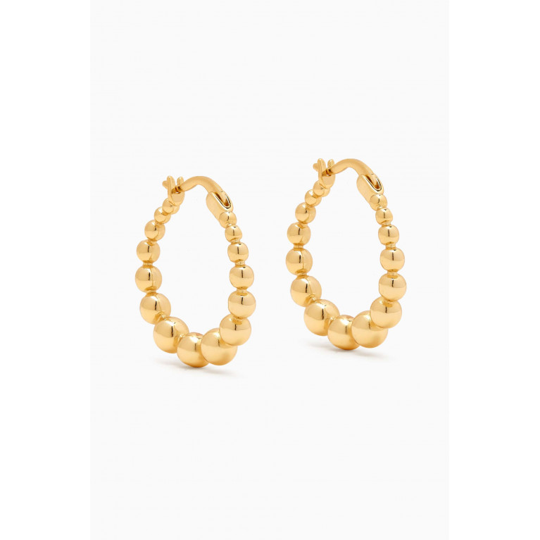 By Adina Eden - Graduated Hoop Earrings in 14kt Gold-plated Brass
