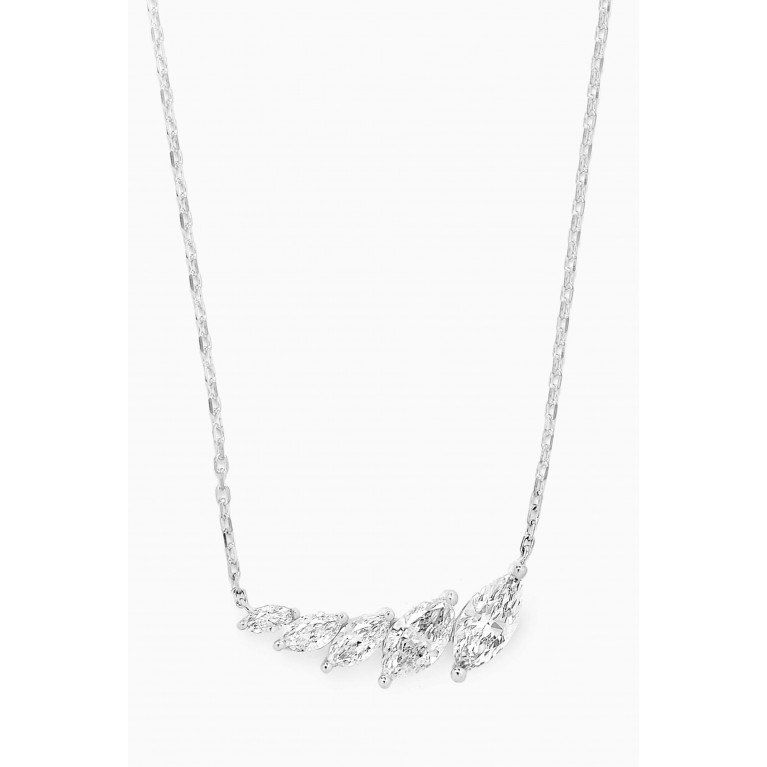 Fergus James - Angel Wing Diamond Necklace in 18kt White Gold