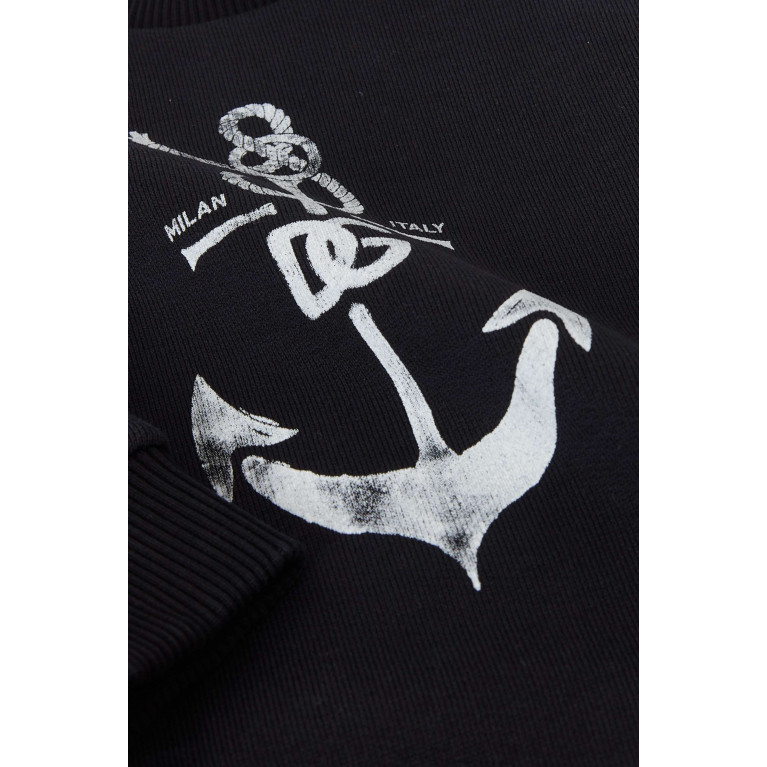 Dolce & Gabbana - DG Anchor-print Sweatshirt in Cotton-jersey