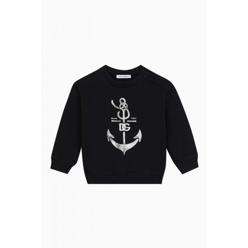 Dolce & Gabbana - DG Anchor-print Sweatshirt in Cotton-jersey