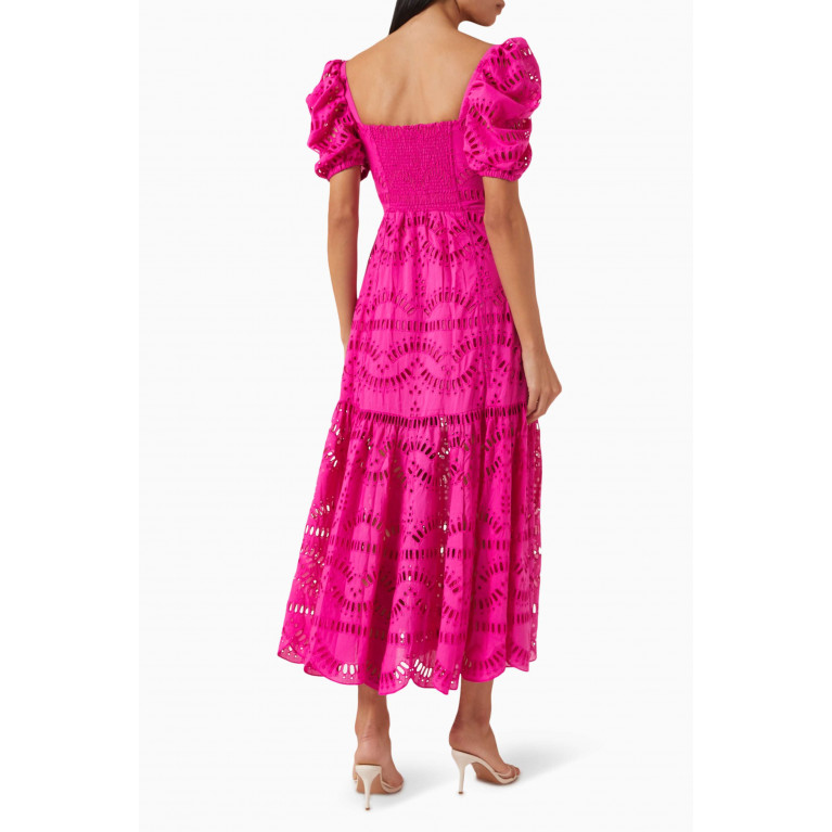 Charo Ruiz - Spiana Midi Dress in Cotton-blend Broderie