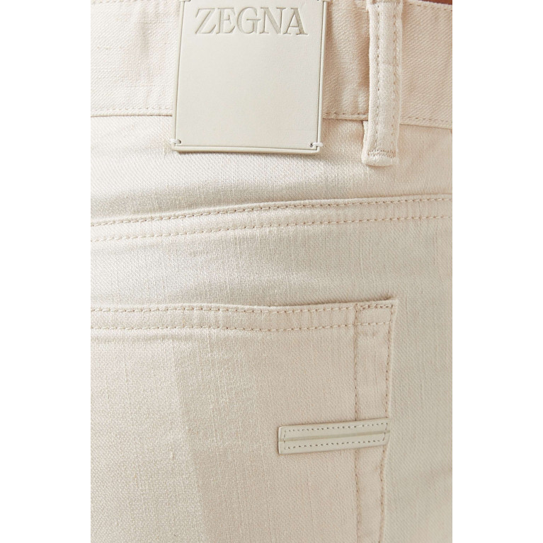 Zegna - Roccia Slim-fit Pants in Stretch Linen Blend