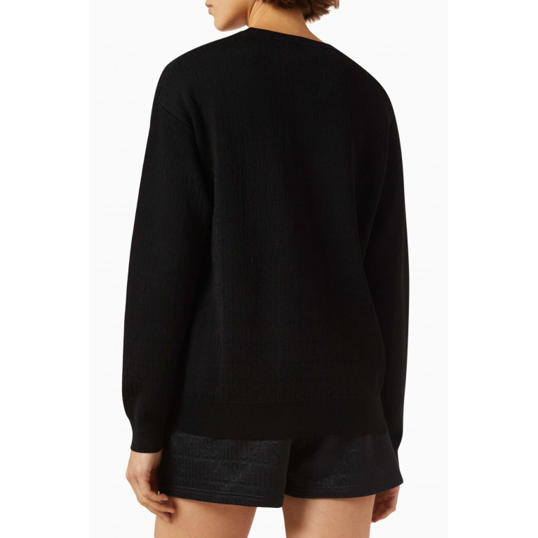 Moschino - All-over Logo Sweater in Merino Wool
