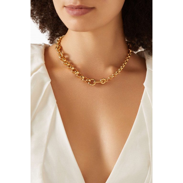 Laura Lombardi - Pietra Necklace in 14kt Gold-plated Brass