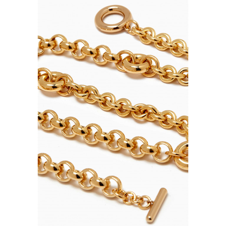 Laura Lombardi - Fillia Necklace in 14kt Gold & Platinum-plated Brass