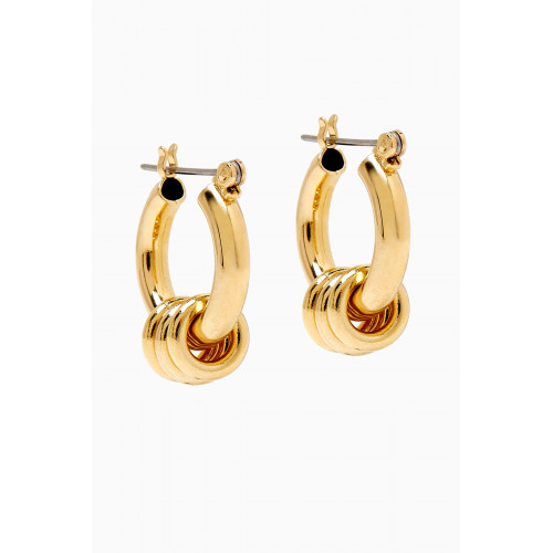 Laura Lombardi - Small Fillia Hoop Earrings in 14kt Gold-plated Raw Brass