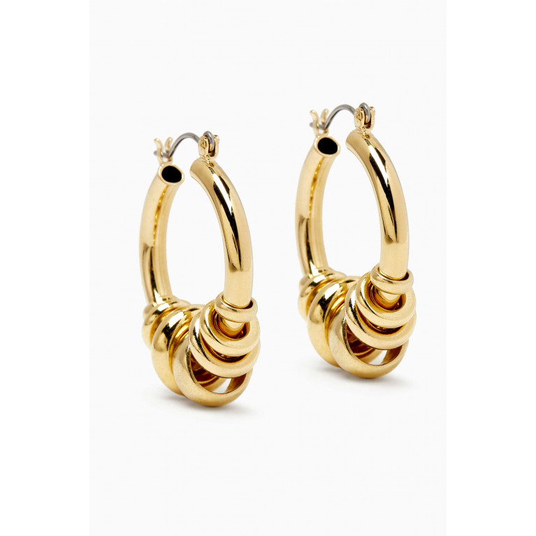 Laura Lombardi - Radda Hoop Earrings in 14kt Gold-plated Brass