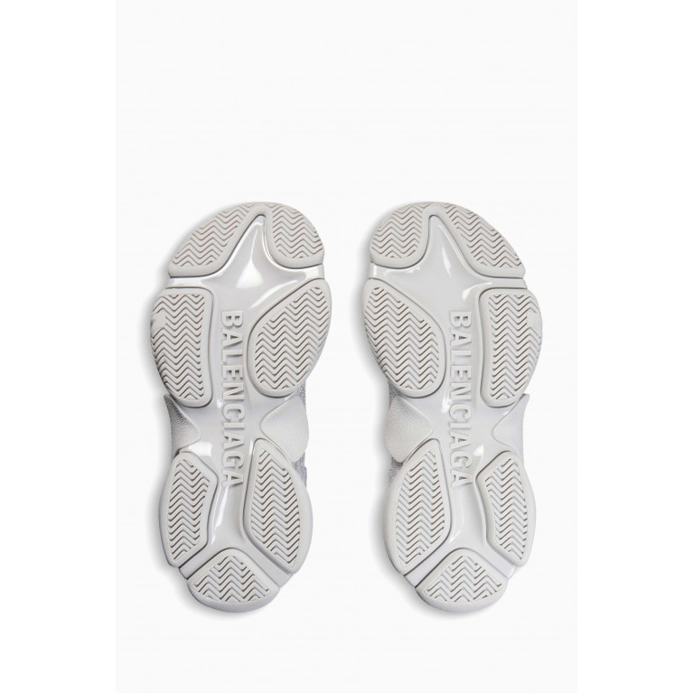 Balenciaga - Triple S Rhinestone-embellished Sneakers in Microfiber