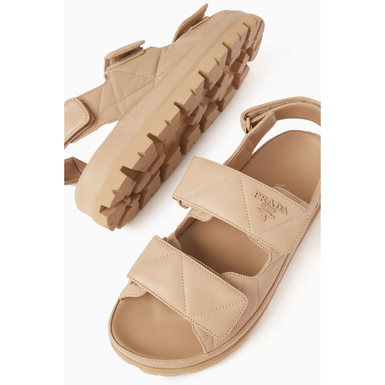 Prada - Padded Sandals in Nappa Leather
