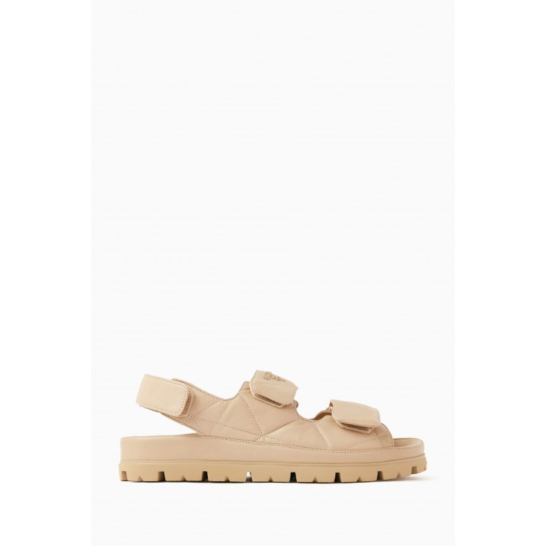 Prada - Padded Sandals in Nappa Leather