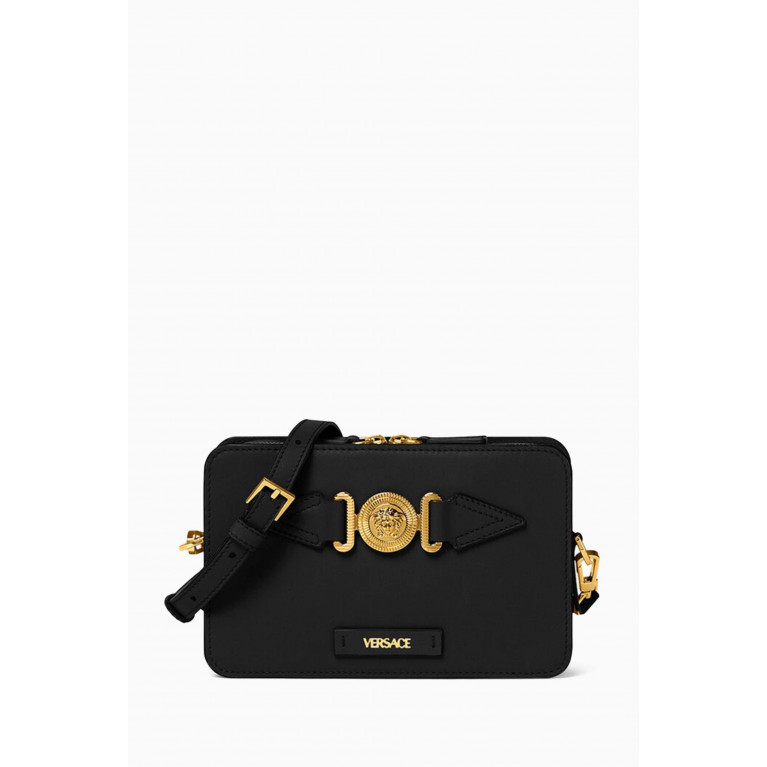 Versace - Small Biggie Messenger Bag in Leather