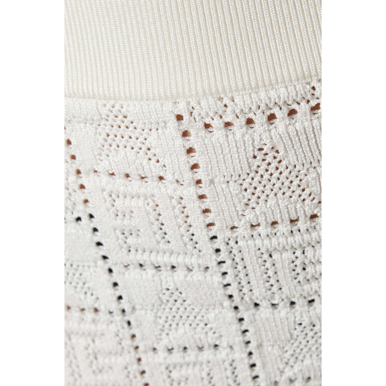 Balmain - Monogram Knit Mini Skirt in Viscose