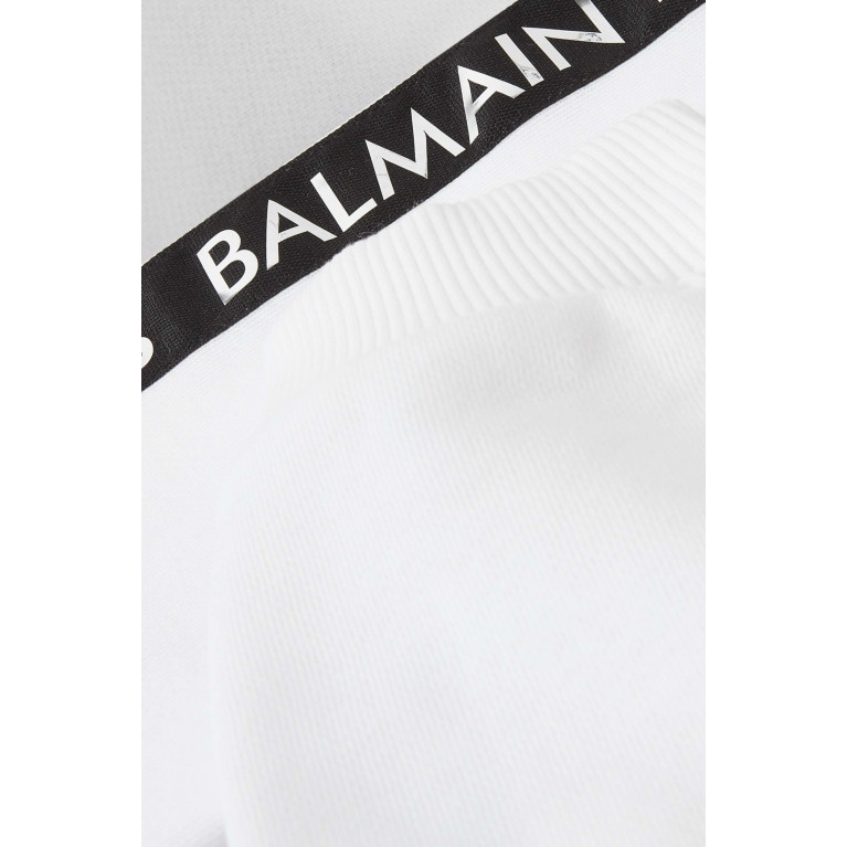 Balmain - Logo Joggers in Cotton White