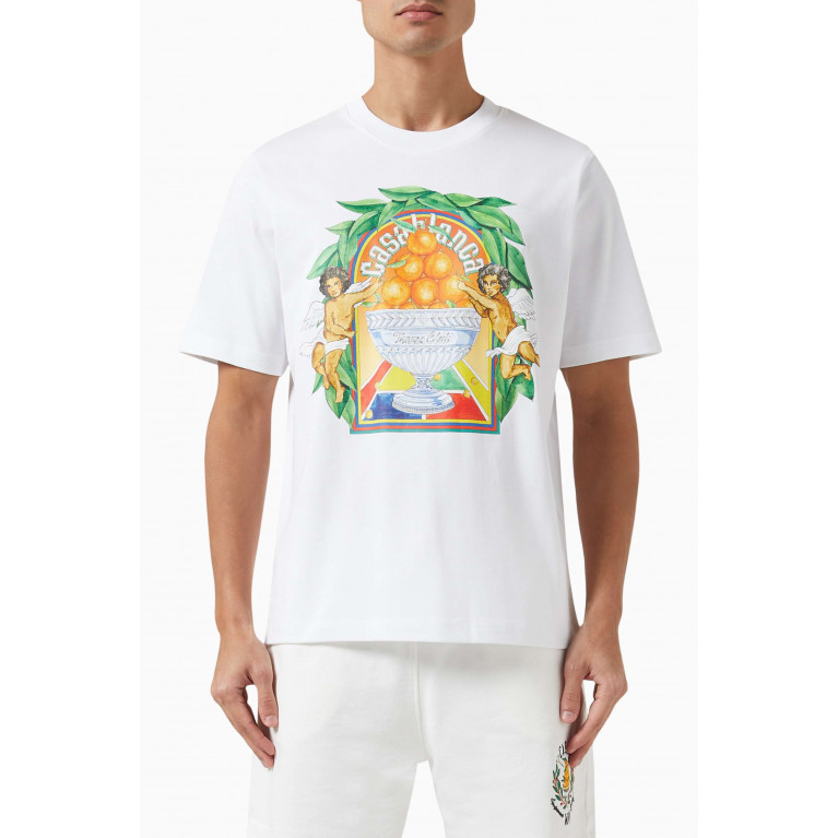 Casablanca - Triomphe D'Orange T-shirt in Organic Cotton-jersey