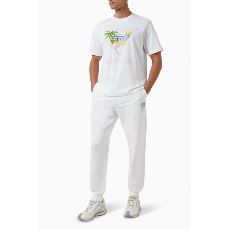 Casablanca - Tennis Club Logo T-shirt in Organic Cotton-jersey