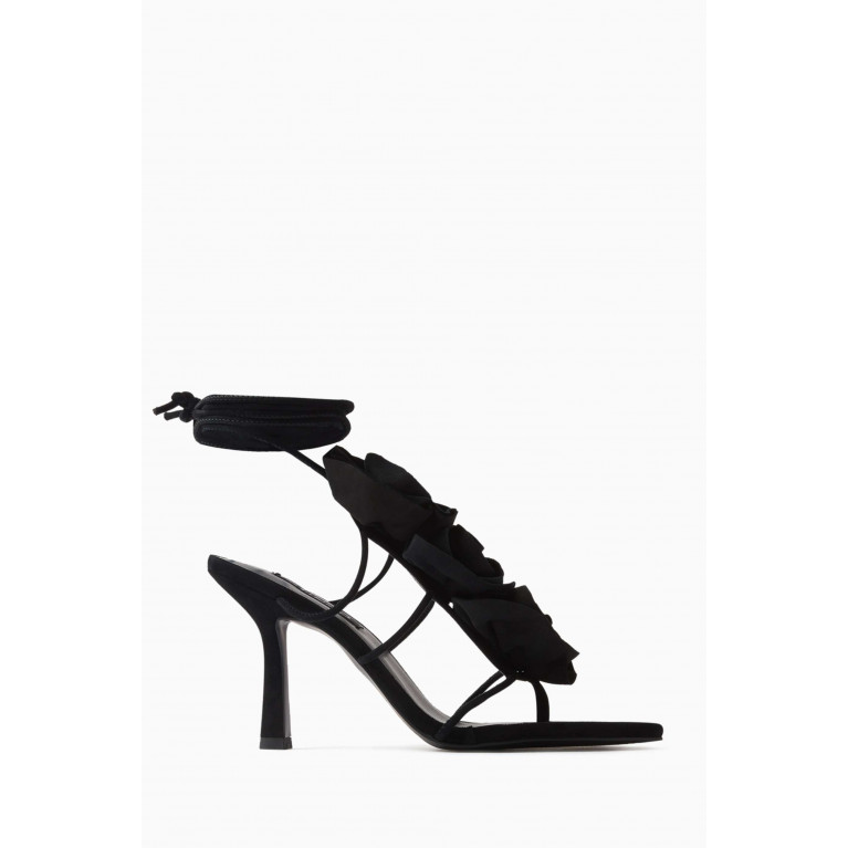 Senso - Karli 100 Lace-up Sandals in Suede Black