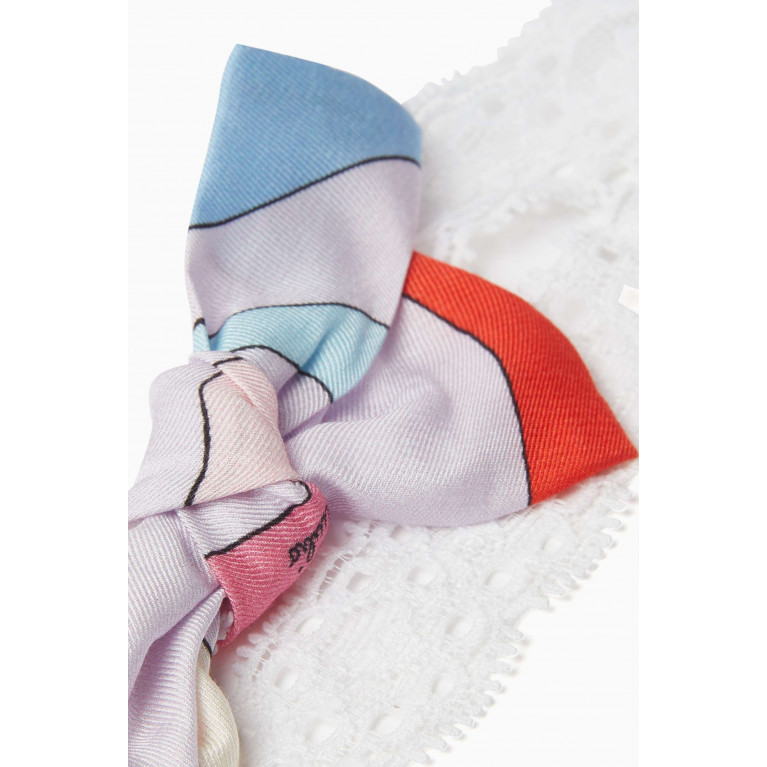 Emilio Pucci - Printed Bow Hairband in Lace
