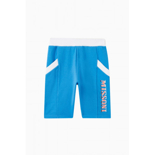 Missoni - Logo Shorts in Cotton Jersey Blue
