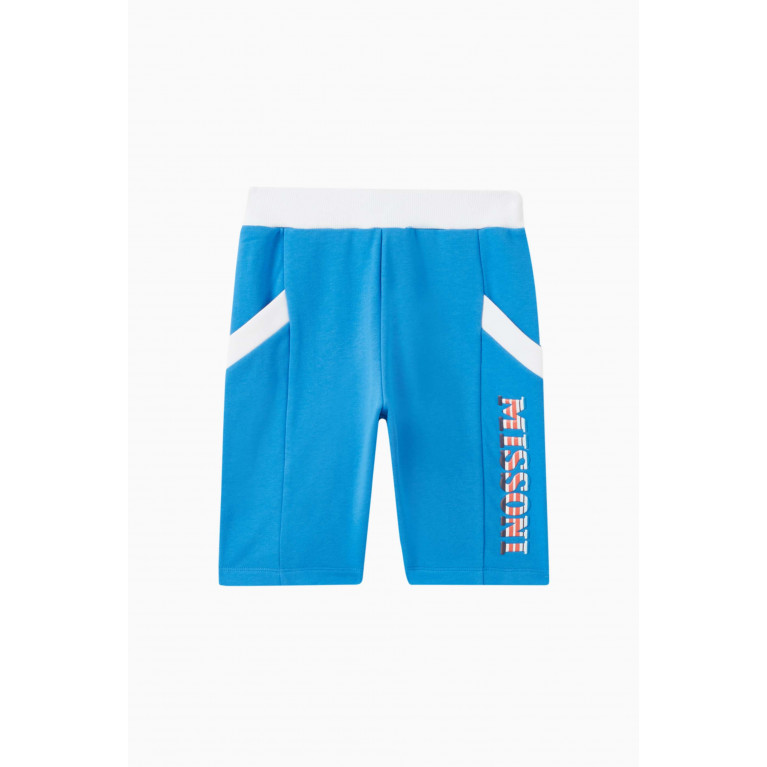 Missoni - Logo Shorts in Cotton Jersey Blue