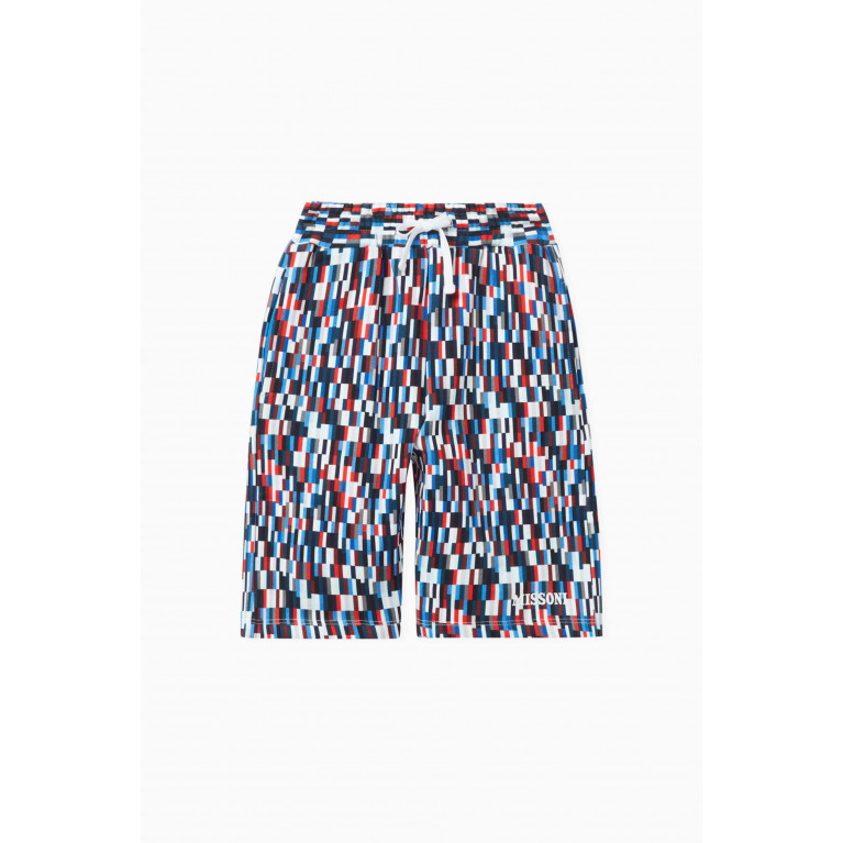 Missoni - Patterned Logo Shorts in Cotton Jersey